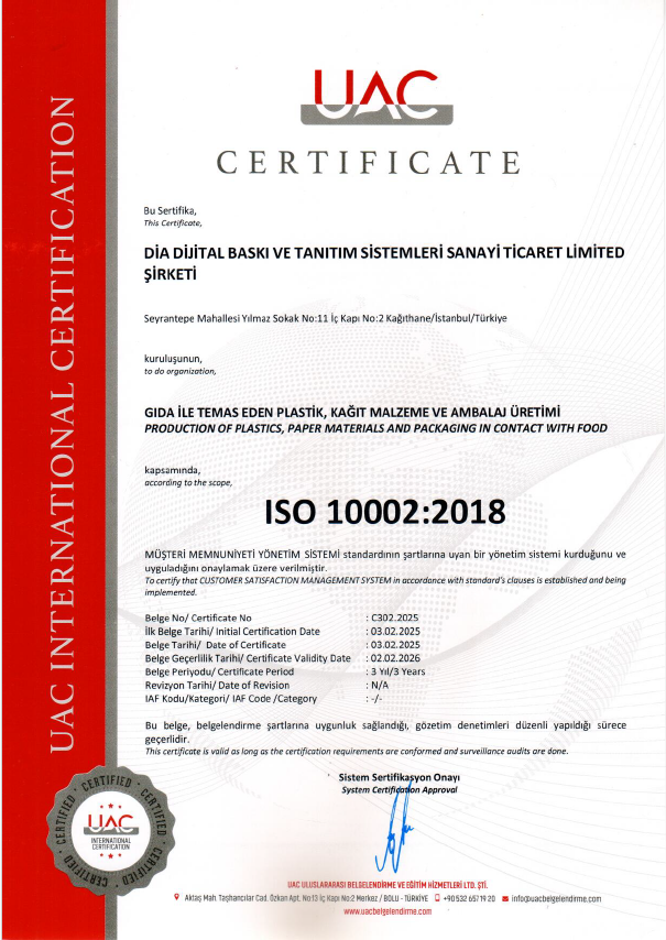 ISO 10002 Müşteri Memnuniyeti Yönetim Sistemi