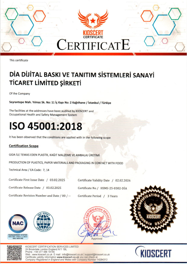ISO 450001 İş Sağlığı ve Güvenliği Yönetimi