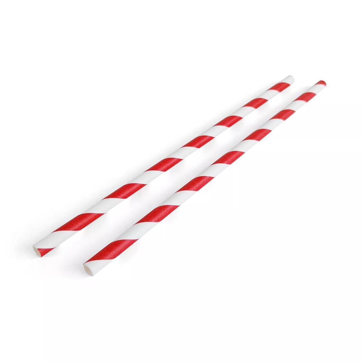 Kırmızı-Beyaz Çizgili Kağıt Pipet
